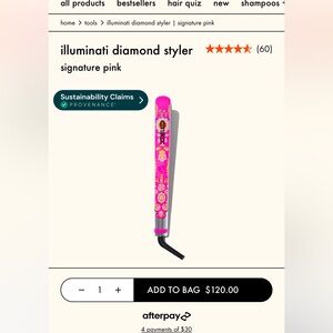 Amika straighter, used one time, in great condition